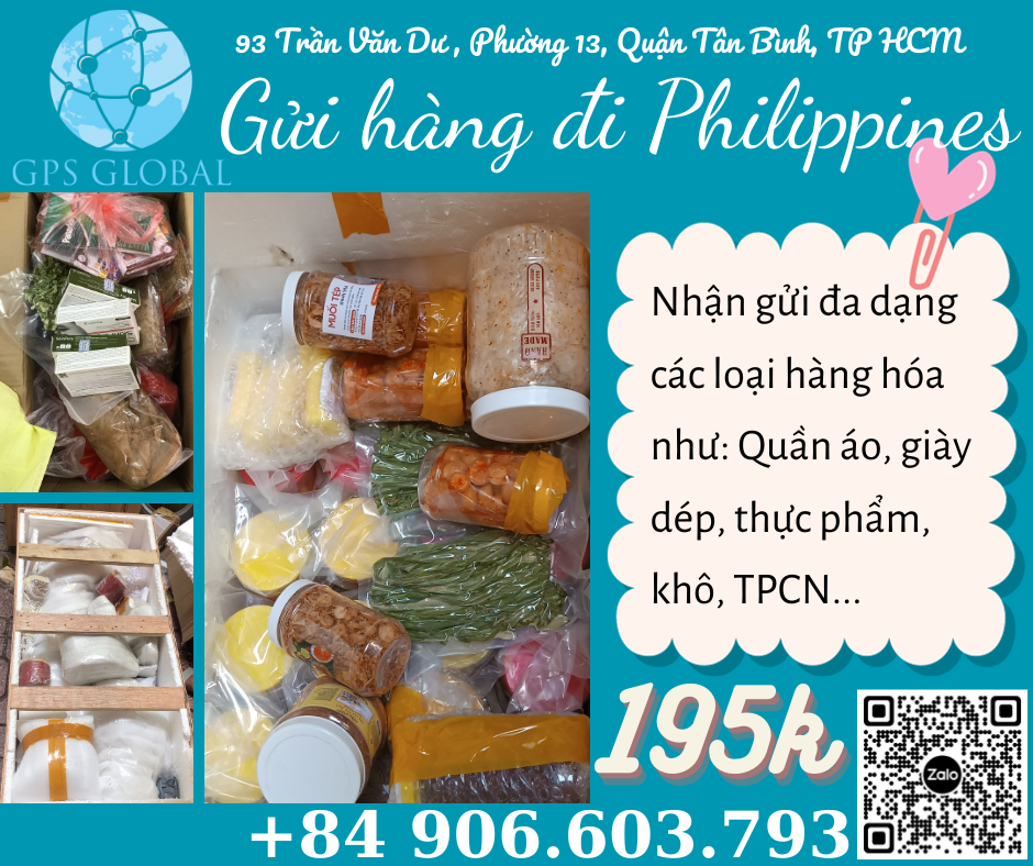 Nhận gửi đồ khô đi Philippines